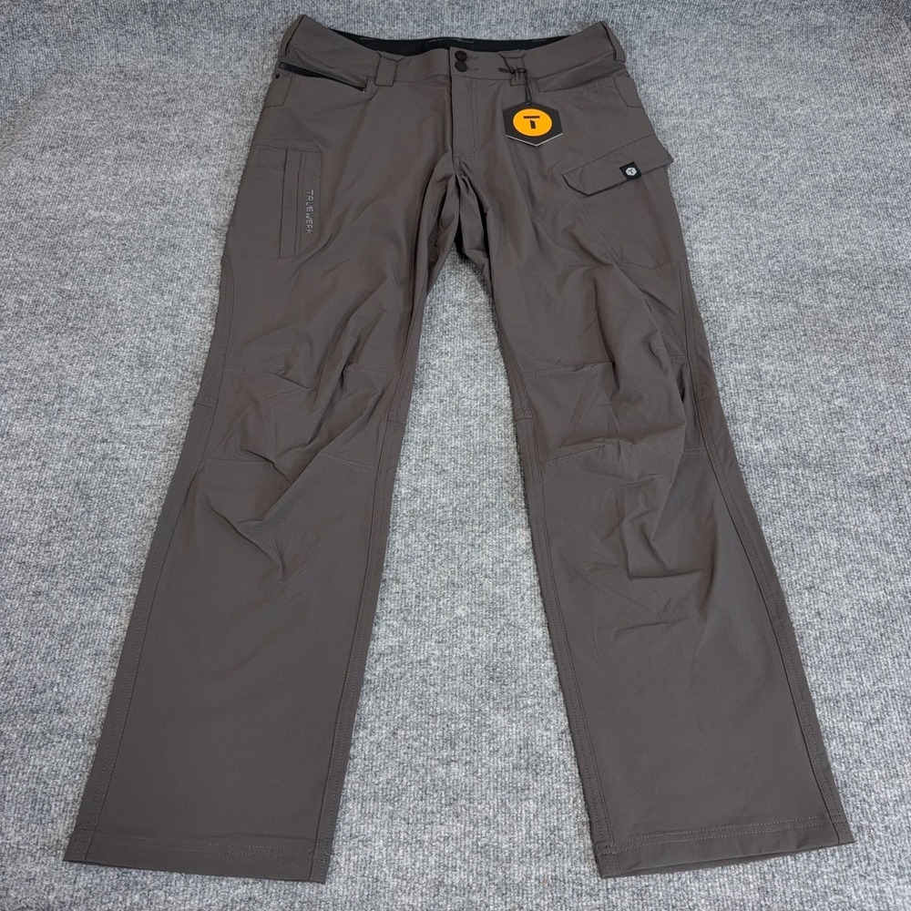 Truewerk Pants Mens 34x32 T1 Werkpant Work Cargo Deep Stretch Pockets Work Gray